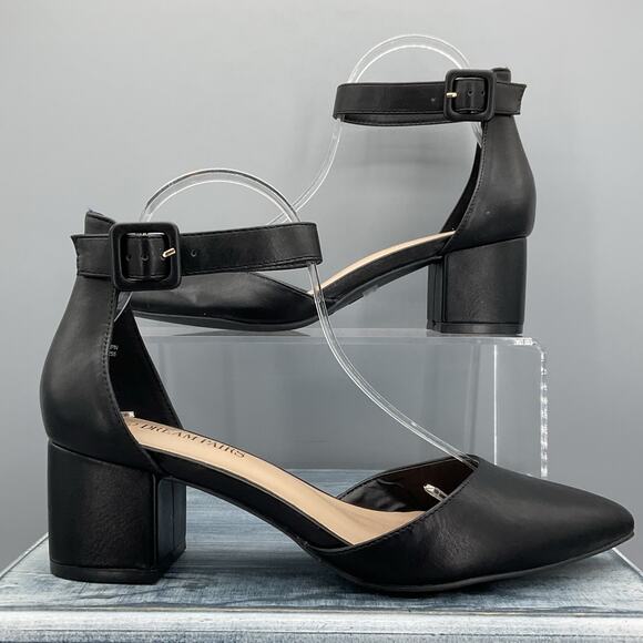 NEW DREAM PAIRS ANNEE Pointed Toe Heels Black Size 8.5 - Picture 1 of 10